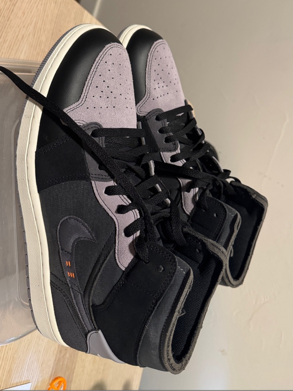 Jordan Mid-Top Sneakers in Black and Light Gray